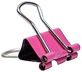 JAM PAPER Colorful Binder Clips - Extra Small - 3/5 Inch (15 mm) - Pink Binderclips - 30/Pack - Image 4