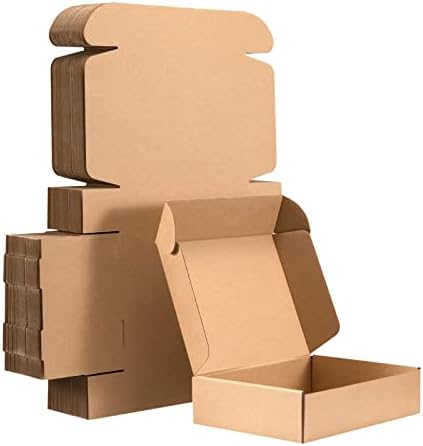 Kraft Brown Shipping Boxes 12x9x3 Inches, 20 Pack by DUZCLI