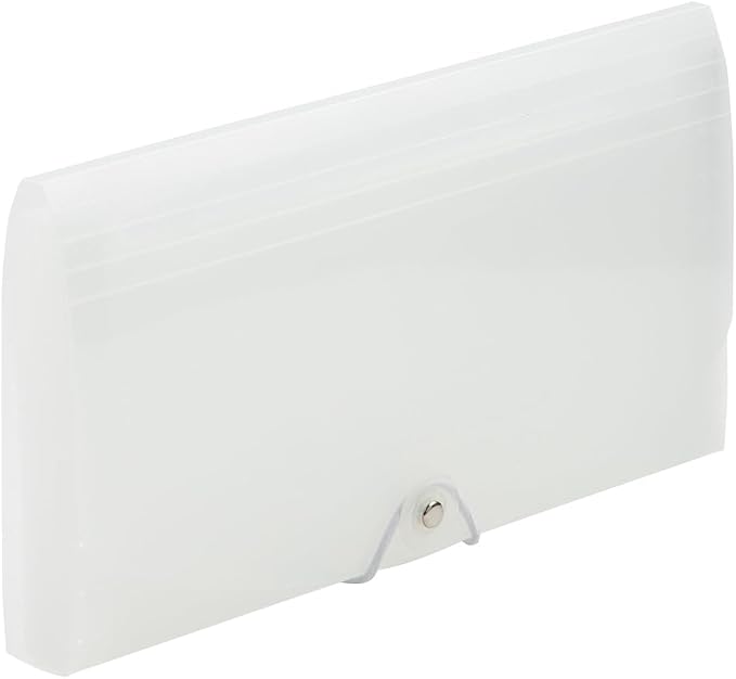 JAM PAPER Accordion Folders - 13 Pocket Plastic Expanding File - Check Size - 5 x 10 1/2 - Clear - 2/Pack - Image 4