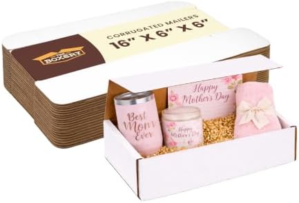 The Boxery Corrugated Mailers White Tuck Shipping Boxes (16x6x6) - Image 4