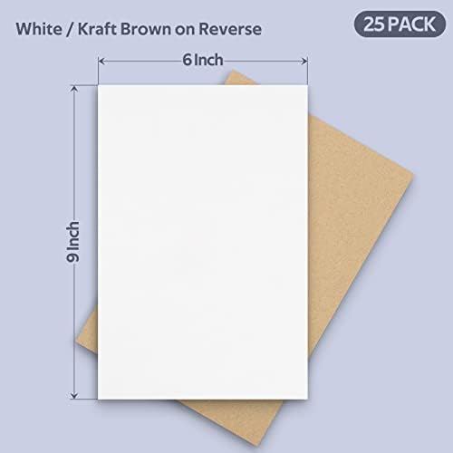 Golden State Art 25 Pack 6x9 Corrugated Cardboard Sheets 2mm Flat Inserts - Image 2