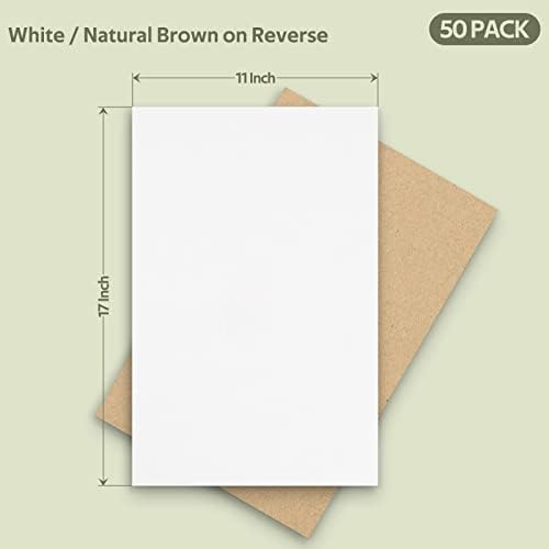 Golden State Art 50 Pack 11x17 Corrugated Cardboard Sheets - Image 2