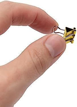 JAM PAPER Colorful Binder Clips - Extra Small - 3/5 Inch (15 mm) - Yellow Binderclips - 30/Pack - Image 6