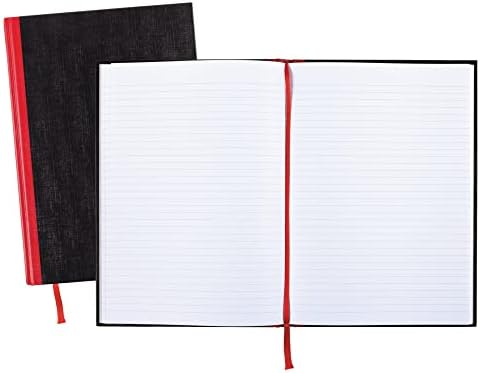 Black n' Red Notebook, Business Journal, 11-3/4" x 8-1/4", 96 Sheets, Ruled, Optik Paper, Hardcover, Casebound, Black (D66174) - Image 3