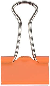 JAM PAPER Colorful Binder Clips - Small - 3/4 Inch (19 mm) - Orange Binderclips - 25/Pack - Image 4