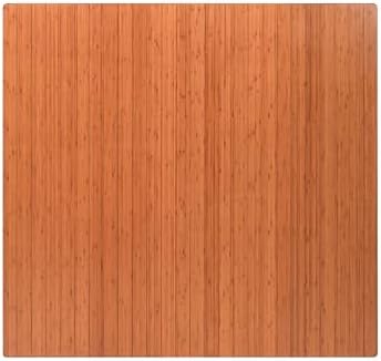 Anji Mountain 52" x 48" Bamboo Office Chair Mat for Carpet & Hardwood Floor - Image 2