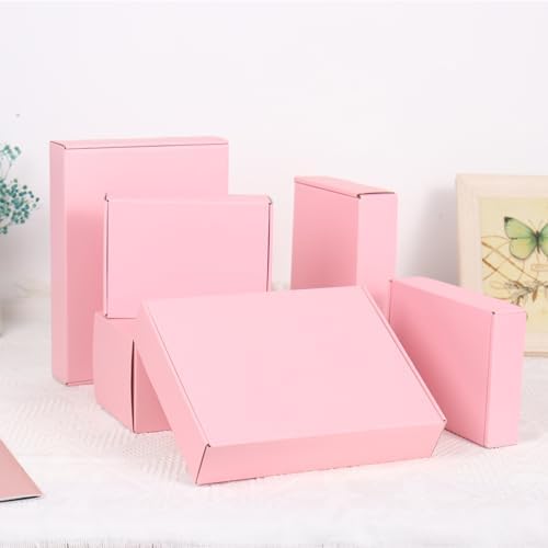 Small Shipping Boxes 7x5x2, 20 Pack Pink Mailing Boxes for Packaging Small Business, Corrugated Cardboard Samll Boxes for Shipping Packing - Image 3