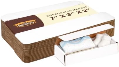 The Boxery Corrugated Mailers White Tuck Shipping Boxes (7x3x2) - Image 4
