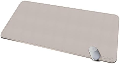 CENNBIE 39.3" x 19.6" Leather Desk mat,Perfect Desk Mate for Office(Cream) by CENNBIE