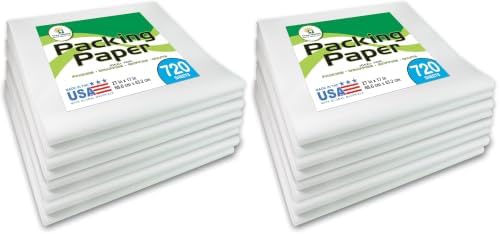 Tree House Packing Paper for Moving – 720 Newsprint Packing Paper Sheets – 27” x 17” Paper for Packing Dishes, Shipping, and Moving Supplies – Recyclable Movers’ Paper – Made in USA (Pack of 2) by TreeHousePadPaperInc