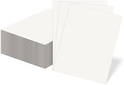 RLAVBL 50 Pack 8.5x11 Corrugated Cardboard Sheets, White Flat Cardboard Inserts for Shipping, Mailing, Packing, DIY Crafts by RLAVBL