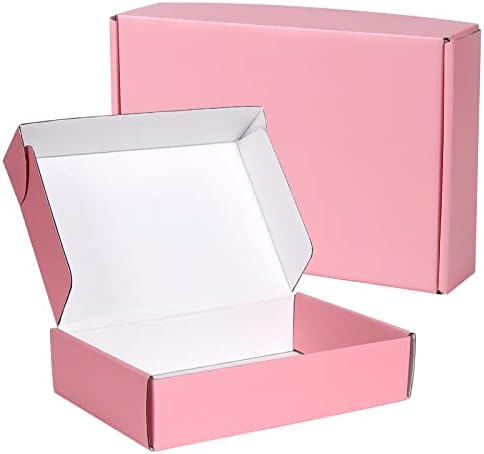 Shipping Boxes for Packaging 9x6x2", 20 Pack Pink Cardboard Boxes for Mailing, Shipping Mailer Boxes Medium for Small Business by OitiO