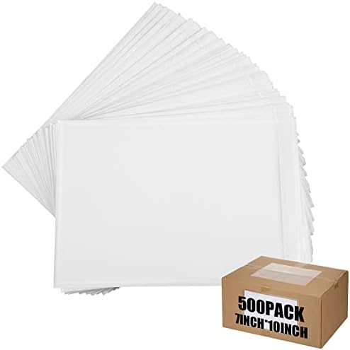 Geetery 500 Pcs 7"x10" Packing List Envelopes Clear Self-Adhesive Bulk by Geetery