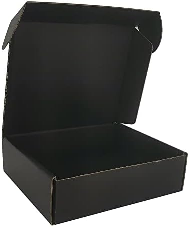 ROTCH 50 Pack 7x6x2'' Small Shipping Boxes Black, Cardboard Corrugated Mailers for Small Business (M762-E-B) by ROTCH