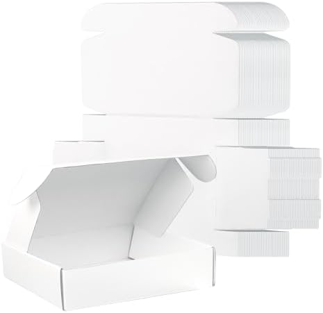 FORBFAN 9x6x2 Shipping Boxes, 45 Pack White Mailer Boxes for Small Business, Sturdy Corrugated Cardboard Packaging Boxes for Mailing & Shipping by FORBFAN-US