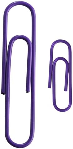 JAM PAPER Combo Pack Colorful Paper Clips - Standard & Jumbo - Purple Paperclips - 1 Pack of 100 & 1 Pack of 75 - Image 2