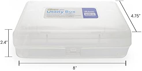 BAZIC PRODUCTS Clear Multipurpose Pencil Box, Stackable, 4-Pack - Image 3