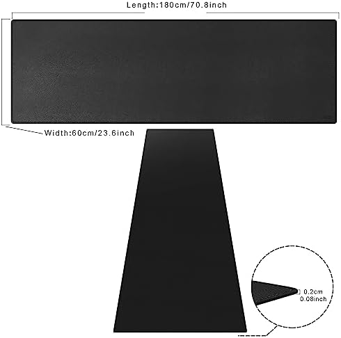 Cacoy 70.8"x24" Extended Leather Desk Mat, Waterproof Desk Blotters, Black - Image 3