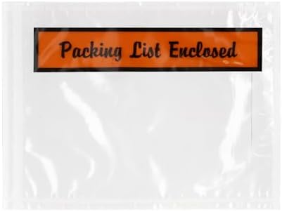 GPI - Packing List Envelopes, 4.5" x 6" Packing Slip Pouches, Clear Plastic Envelope Sleeves with Self-Adhesive Strip, Top Loading for Shipping Labels, Packing Lists, Invoices & Paperwork. 2000 Pack by GPI