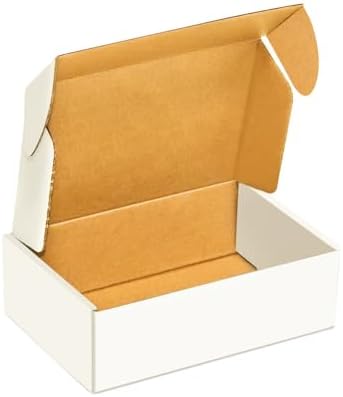 50 pack Small Shipping Box,6x4x2'',Corrugated Mailer,Cardboard Box, White by Wonfer