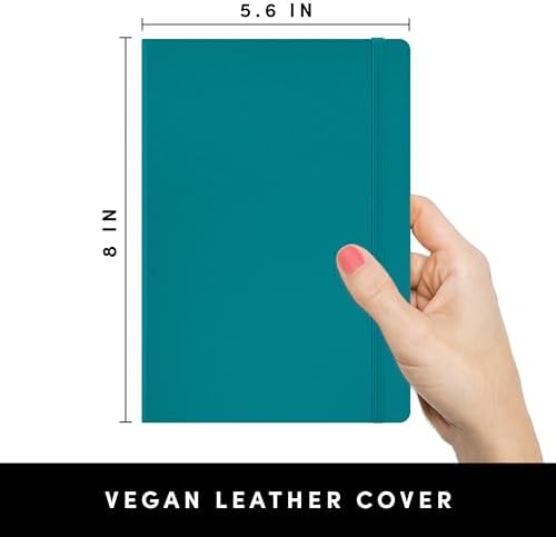 PAPERAGE Blank Journal Notebook, (Turquoise), 160 Pages, Medium 5.6 in x 8 in - 100 GSM Thick Paper – Hardcover Journaling Notebook for Work, School, Note Taking or Sketching - Image 2