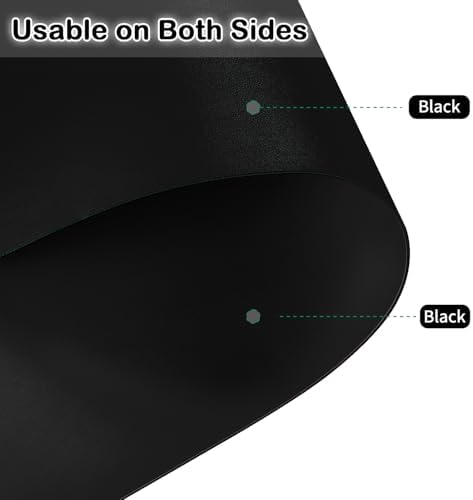 Faux Leather Table Cover,1.8mm Thick,36x60 Inch Table Protector,Table Protector for Dining Room Table,Dining Table Cover,Table Cover Protector,Dining Table Protector(Black+Black,36x60) - Image 2