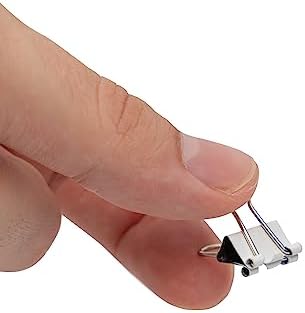 JAM PAPER Colorful Binder Clips - Extra Small - 3/5 Inch (15 mm) - White Binderclips - 30/Pack - Image 6