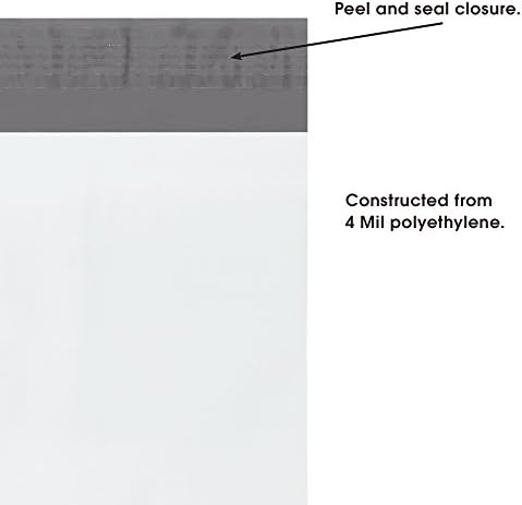 Tape Logic TLLPM945 Long Poly Mailers, 9 1/2" x 45", White (Pack of 50) - Image 3
