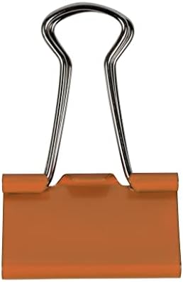 JAM PAPER Colorful Binder Clips - Medium - 1 1/4 Inch (32 mm) - Orange Binderclips - 15/Pack - Image 5