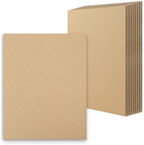 Golden State Art 10 Pack 11x14 Corrugated Cardboard Sheet 1/8" Flat Inserts by GoldenStateArt