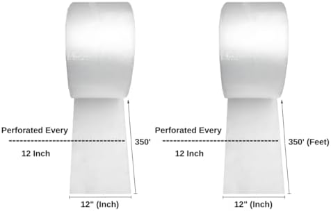 Bubble Cushion Wrap Roll 12 Inch x 700 Feet Total 3/16 Small Bubbles Perforated Every 12" for Packaging Moving Shipping Boxes Supplies - Image 2