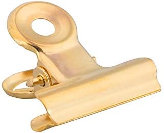 JAM PAPER Metal Bulldog Clips - Small - 22mm - Gold - 25/Pack - Image 3