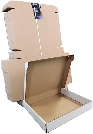50 pack Small Shipping Box,13x11x2'',Corrugated Mailer, White - Image 7