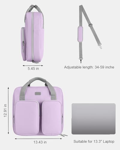 3 Inch Zipper Binder 3 Ring with Shoulder Strap & Multi-Pocket - Image 7