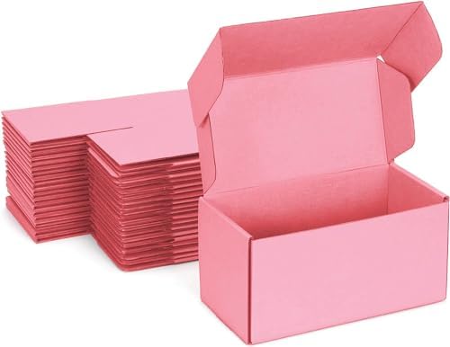 6x4x4 inch Pink Shipping Boxes for Small Business- Set of 25 by Yidomto