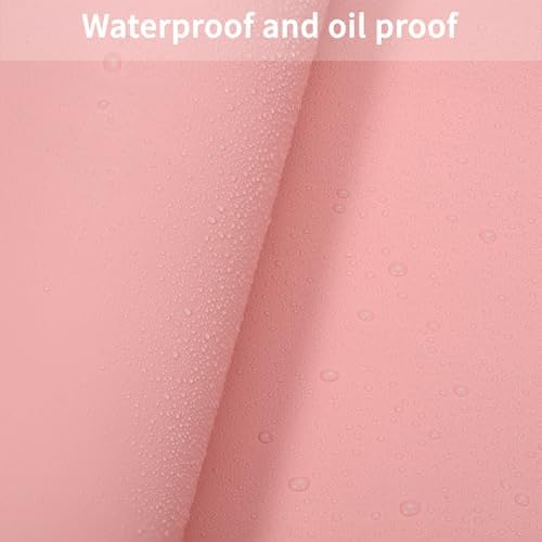Leather Desk Mat,1.8mm Thick,15.75x63 Inch Desk Cover,Pink Desk Mat,Desk Protector Mat,Dresser Cover Top,Desktop Cover,Dresser Cover Top for Bedroom(Pink+Silvery,15.75x63) - Image 5