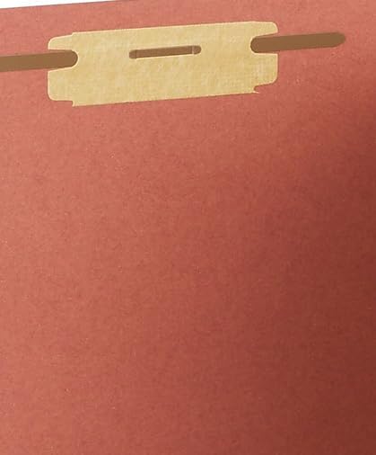 Staples Colored Pressboard Classification Folder, Letter Size, 2 Partitions, Red, Durable Construction, 20/Pack - Image 5