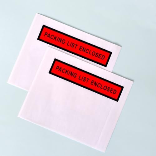 1000pcs 4.5”x5.5” Packing List Envelopes Self-seal Packing Slip Envelope Pouches Shipping Label Sleeves Top Loading Packing List Enclosed Bags. by COMUNI