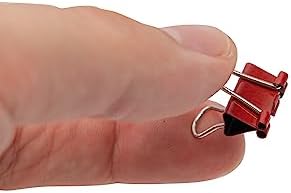 JAM PAPER Colorful Binder Clips - Extra Small - 3/5 Inch (15 mm) - Red Binderclips - 30/Pack - Image 6
