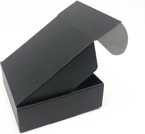 Black Shipping Boxes 10x10x4 Inch Cardboard Storage Mailer Box 15 Pack - Image 3