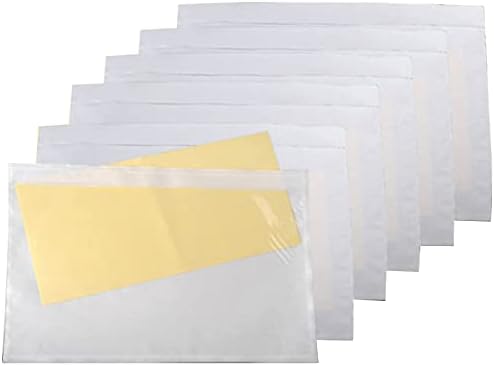 LabelMore Packing Slip Envelope Pouches 6" x 9" Shipping Label Sleeves Clear Plastic Adhesive Packing List Envelope (100pcs) - Image 5