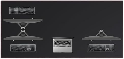 ZORESYN Extra Large Desk Mat 74.8"x35.4" Black by ZORESYN