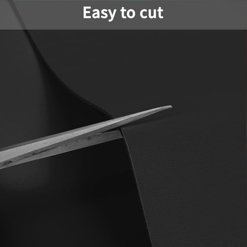Faux Leather Table Cover,1.8mm Thick,12x96 Inch Desk Cover,Dresser Cover Top,Dresser Protector Top,Dresser Cover,End Table Cover.(Black+Black,12x96) - Image 4
