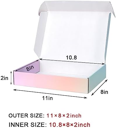 11x8x2 Shipping Boxes Set of 40, Purple Corrugated Cardboard Packaging Box, Shipping Box for Small Business, Literature, Packing Supplies - Image 2