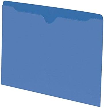 Smead File Jacket, Reinforced Straight-Cut Tab, Flat-No Expansion, Letter Size, Blue, 100 per Box (75502) - Image 4
