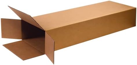 BOX USA Moving Side Loading Boxes Large, 18"L x 6"W x 45"H 5-Pack | Corrugated Cardboard Box for Packing, Shipping and Storage, Kraft by BOXUSA