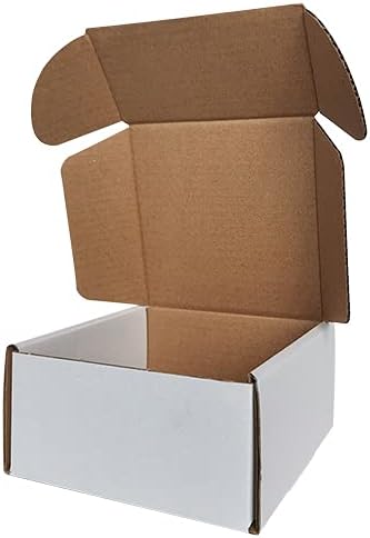 ROTCH 200 Pack of 4x4x2'' Shipping Boxes, Small Sturdy Corrugated Cardboard Mailers, White by ROTCH