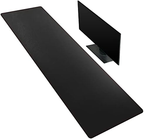 ZORESYN PU Leather Black Desk Pad 63.0"x15.8" by ZORESYN