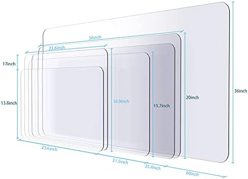 Oterri Clear Writing Desk Pad, 31.5’’x15.7” Heat Resistant Waterproof PVC Round Edge Durable Desk Protect Mat, Anti-Static Writing Mat Table Protector - Image 3