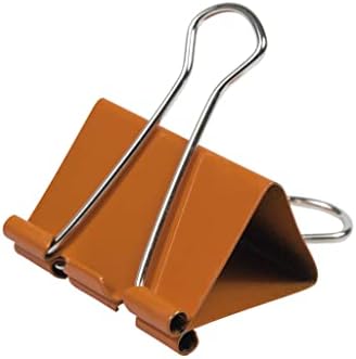 JAM PAPER Colorful Binder Clips - Large - 1 1/2 Inch (41 mm) - Orange Binderclips - 12/Pack - Image 3